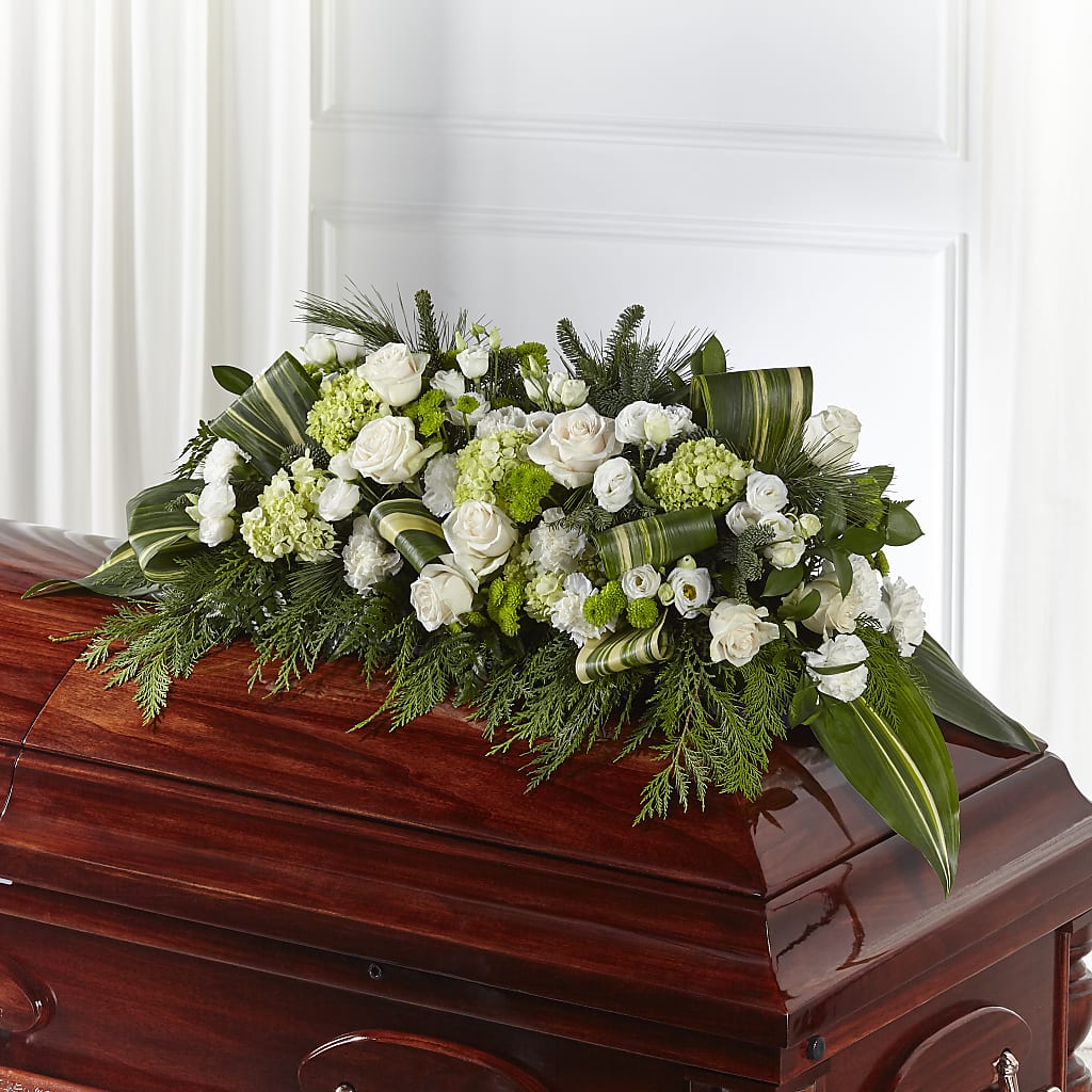 Hopeful Gesture Casket Spray – CARLOS BLOOMS & EVENTS, Garnerville NY