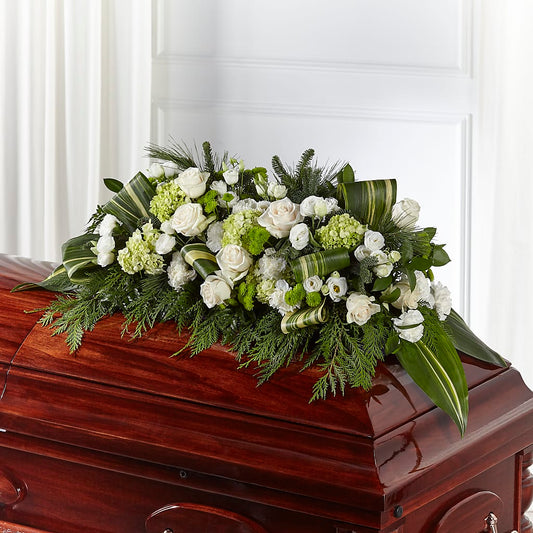 Hopeful Gesture Casket Spray – CARLOS BLOOMS & EVENTS, Garnerville NY