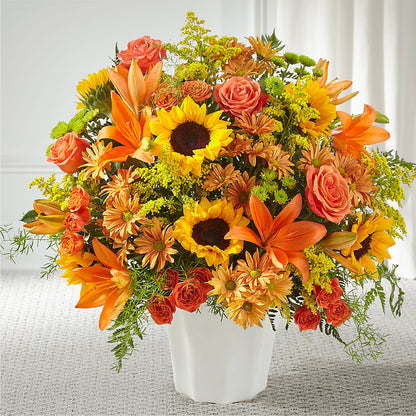 Harvest Thoughts Floor Basket – CARLOS BLOOMS & EVENTS, Garnerville NY