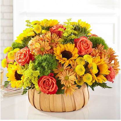 Harvest Sunflower Basket – CARLOS BLOOMS & EVENTS, Garnerville NY