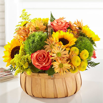 Harvest Sunflower Basket – CARLOS BLOOMS & EVENTS, Garnerville NY