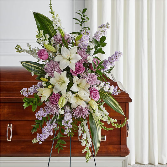Grateful Hearts Standing Spray – CARLOS BLOOMS & EVENTS, Garnerville NY