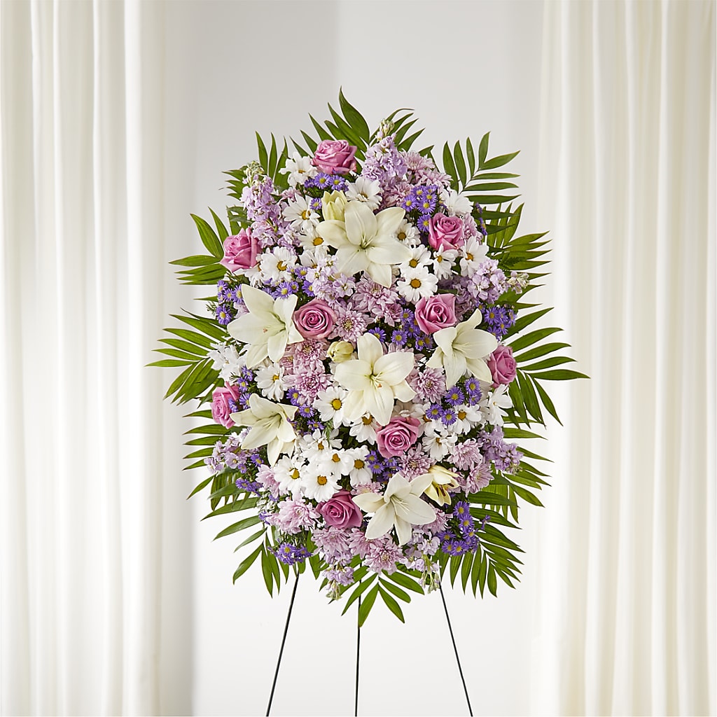 Surrounded by Love Standing Spray – CARLOS BLOOMS & EVENTS, Garnerville NY