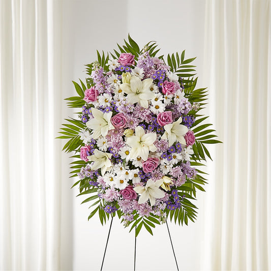 Surrounded by Love Standing Spray – CARLOS BLOOMS & EVENTS, Garnerville NY