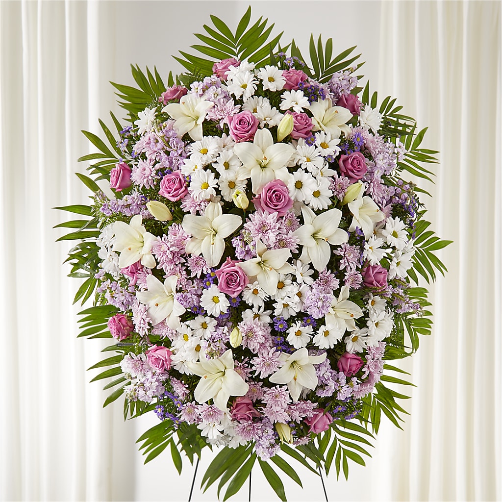 Surrounded by Love Standing Spray – CARLOS BLOOMS & EVENTS, Garnerville NY