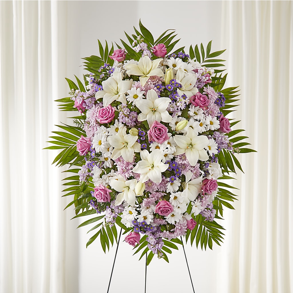 Surrounded by Love Standing Spray – CARLOS BLOOMS & EVENTS, Garnerville NY