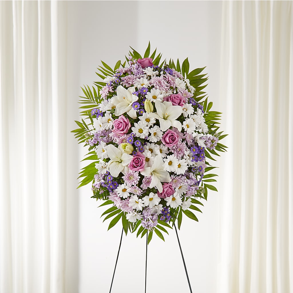 Surrounded by Love Standing Spray – CARLOS BLOOMS & EVENTS, Garnerville NY