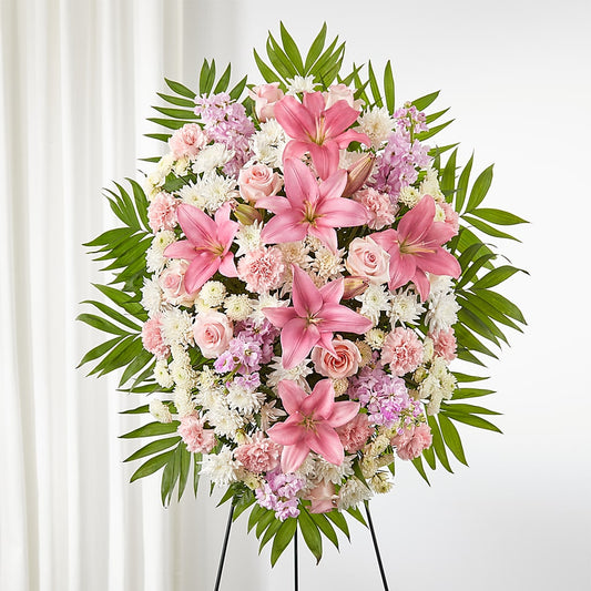 Offering Solace Standing Spray – CARLOS BLOOMS & EVENTS, Garnerville NY