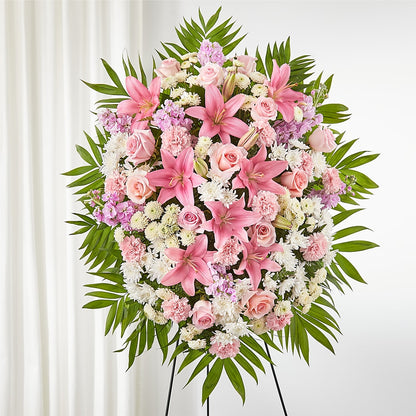 Offering Solace Standing Spray – CARLOS BLOOMS & EVENTS, Garnerville NY