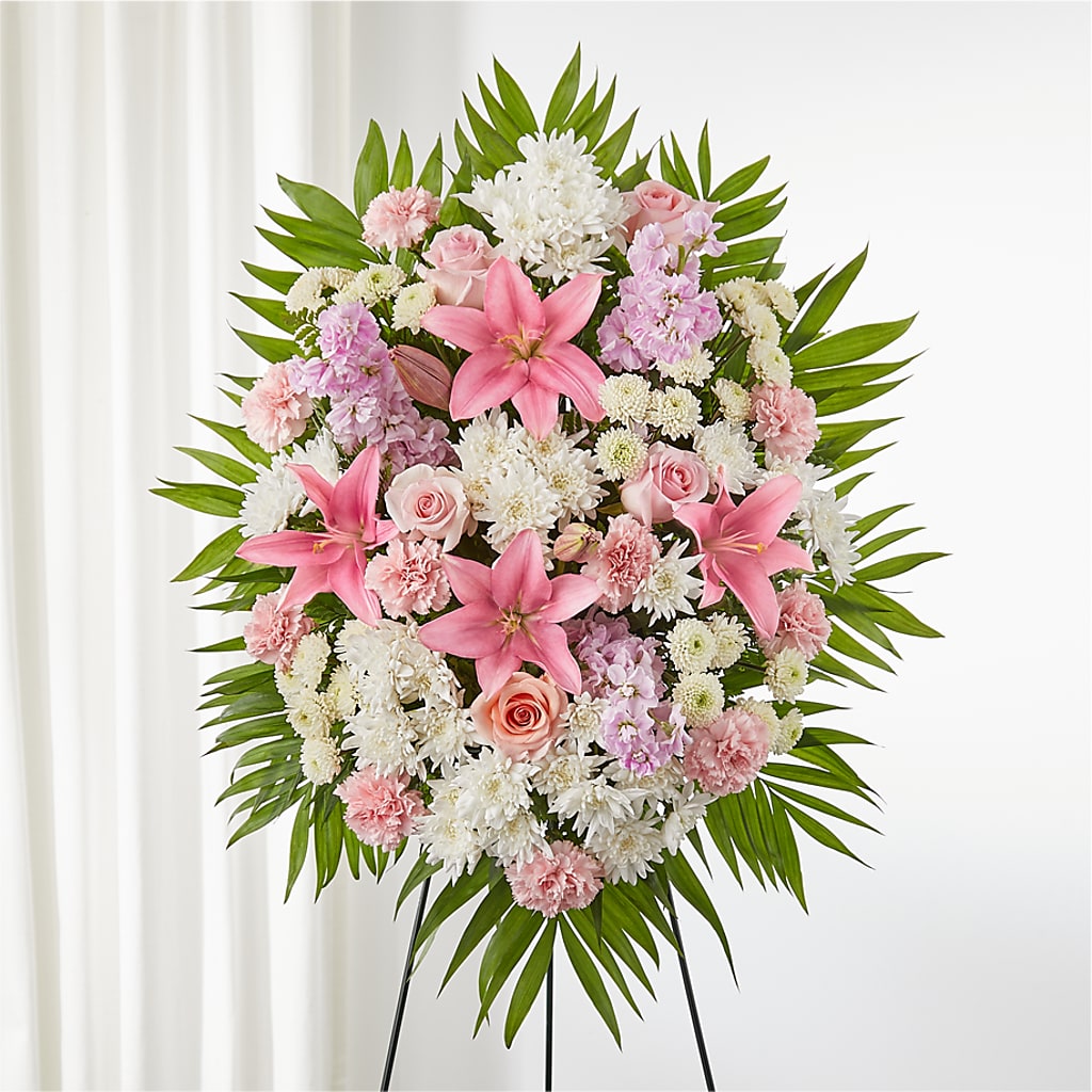 Offering Solace Standing Spray – CARLOS BLOOMS & EVENTS, Garnerville NY