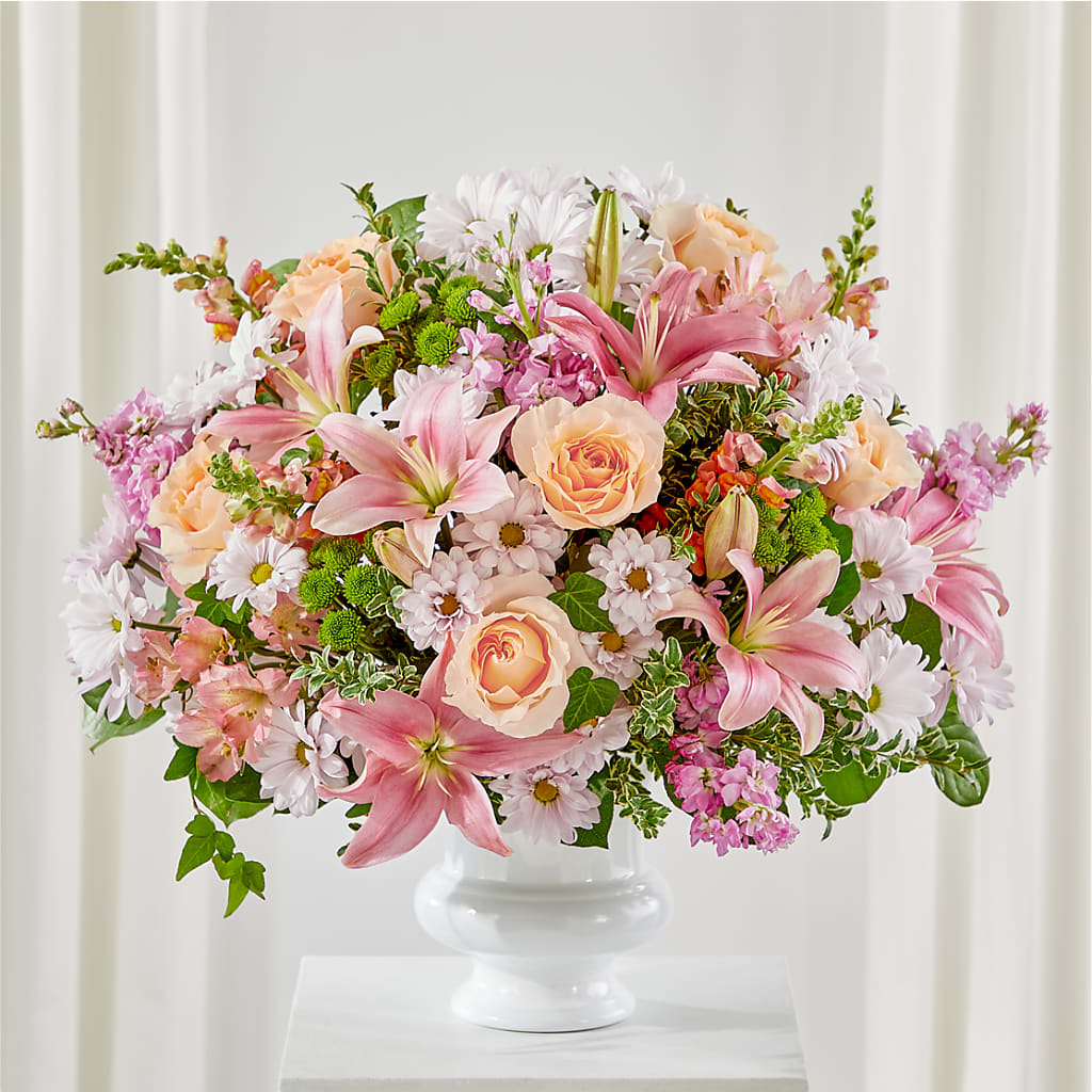 Heartfelt Gesture Urn Arrangement – CARLOS BLOOMS & EVENTS, Garnerville NY