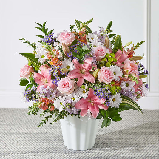 Abundant Compassion Floor Basket – CARLOS BLOOMS & EVENTS, Garnerville NY