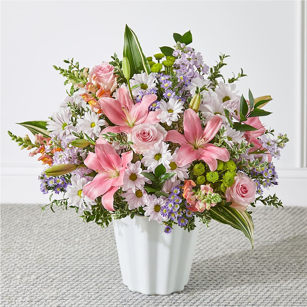 Abundant Compassion Floor Basket – CARLOS BLOOMS & EVENTS, Garnerville NY