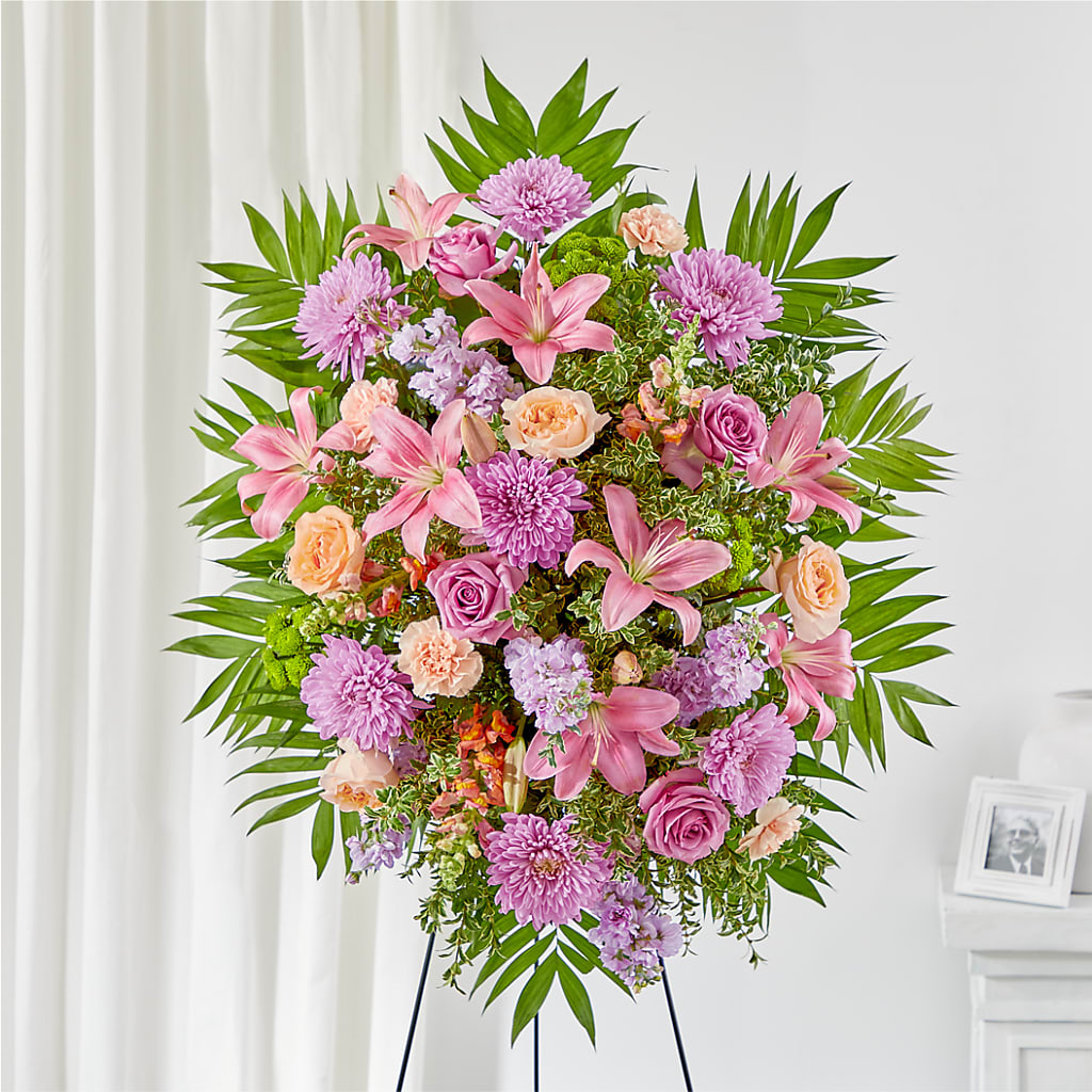 Love & Light Standing Spray – CARLOS BLOOMS & EVENTS, Garnerville NY