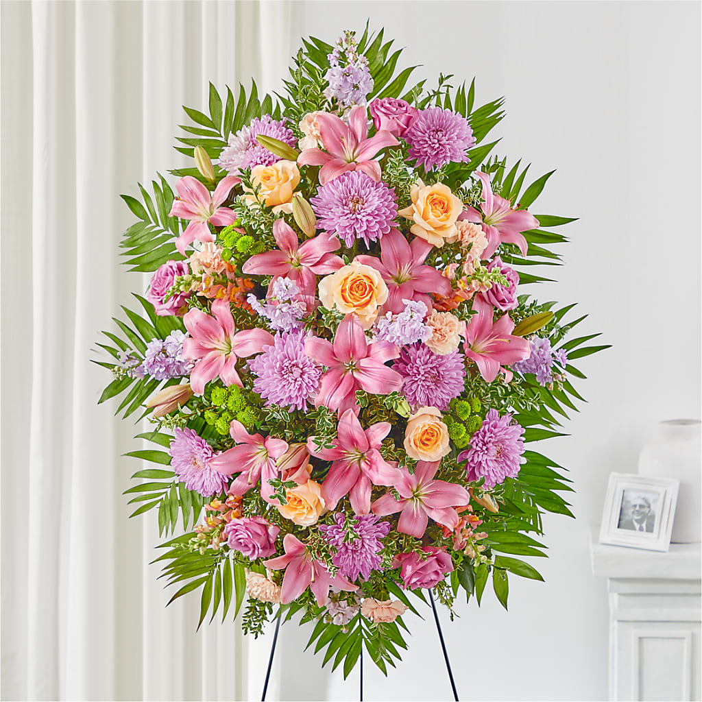 Love & Light Standing Spray – CARLOS BLOOMS & EVENTS, Garnerville NY