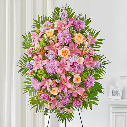 Love & Light Standing Spray – CARLOS BLOOMS & EVENTS, Garnerville NY