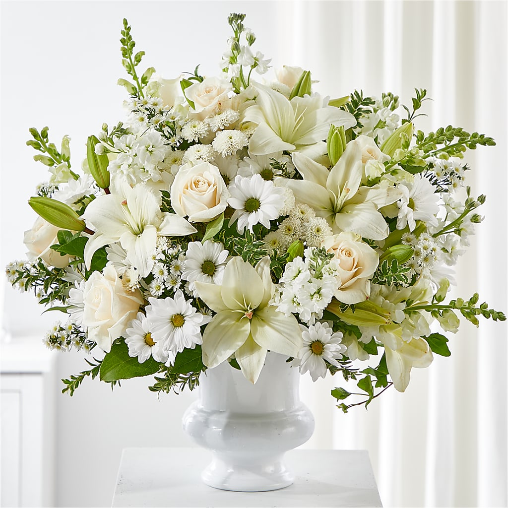 Uplifting Urn Arrangement – CARLOS BLOOMS & EVENTS, Garnerville NY