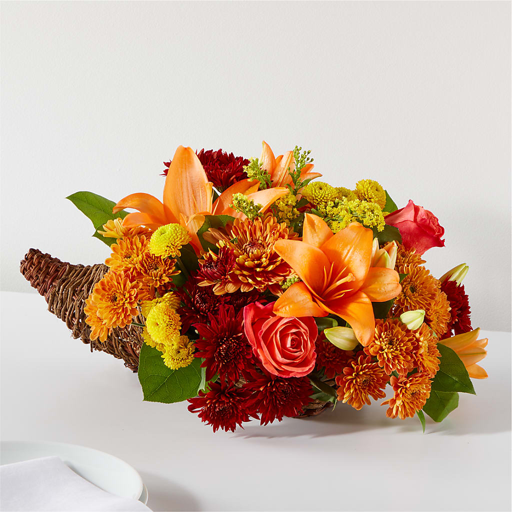 Bouquet of Blessings Cornucopia – CARLOS BLOOMS & EVENTS, Garnerville NY