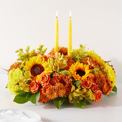 Autumn Harmony Centerpiece – CARLOS BLOOMS & EVENTS, Garnerville NY