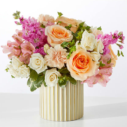 Paradise Bouquet with Ivory Vase – CARLOS BLOOMS & EVENTS, Garnerville NY