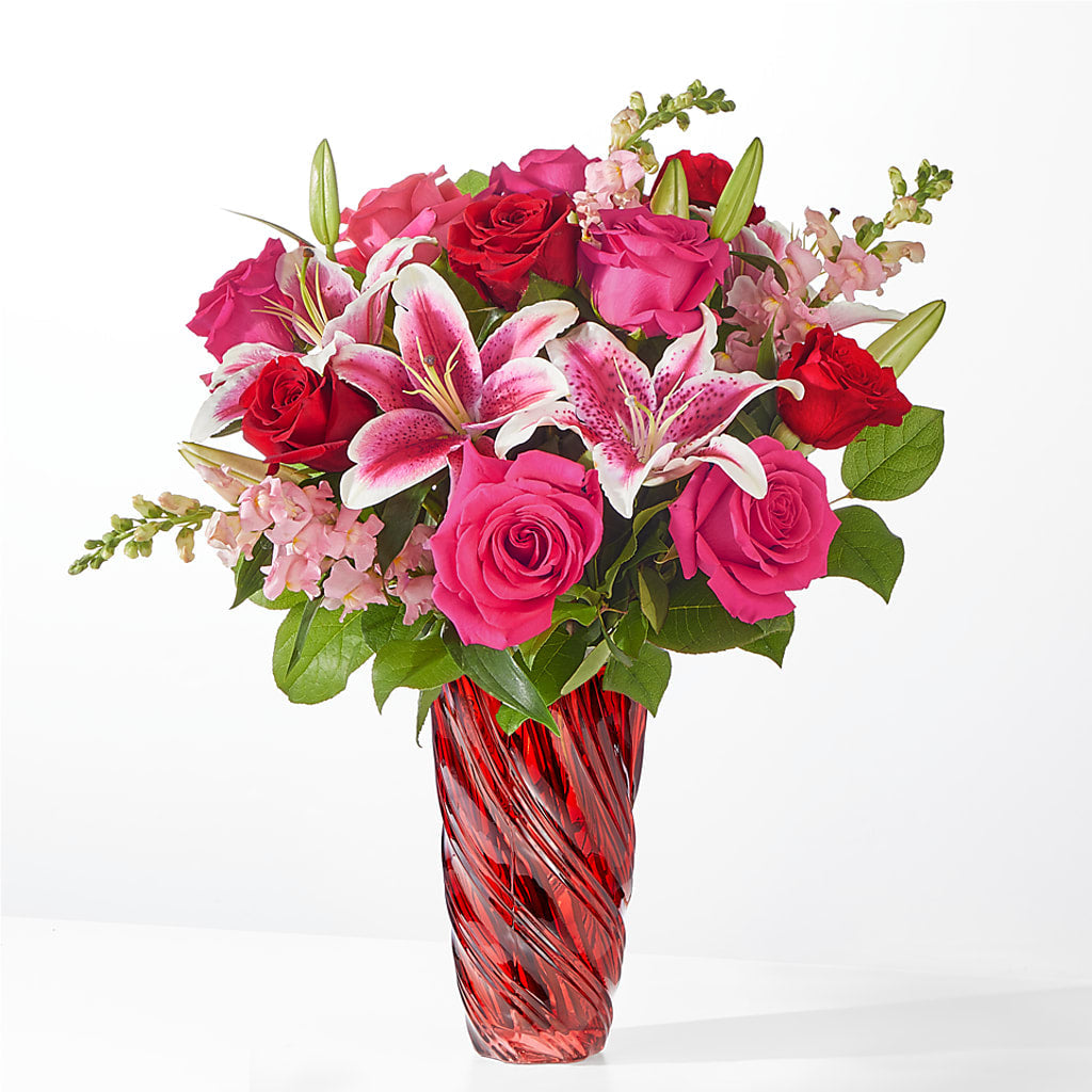 Always You Bouquet with Luxe Swirl Vase – CARLOS BLOOMS & EVENTS, Garnerville NY