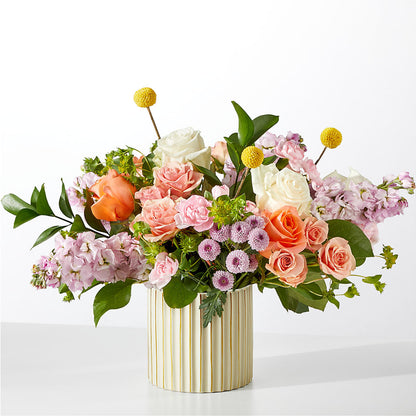 French Market Bouquet with Ivory Vase – CARLOS BLOOMS & EVENTS, Garnerville NY