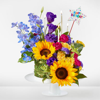 Star of the Day Floral Cake – CARLOS BLOOMS & EVENTS, Garnerville NY