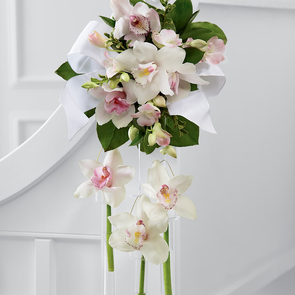 Perfect Entrance Pew Arrangement – CARLOS BLOOMS & EVENTS, Garnerville NY