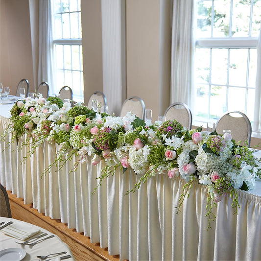 State of Joy Head Table Arrangement – CARLOS BLOOMS & EVENTS, Garnerville NY