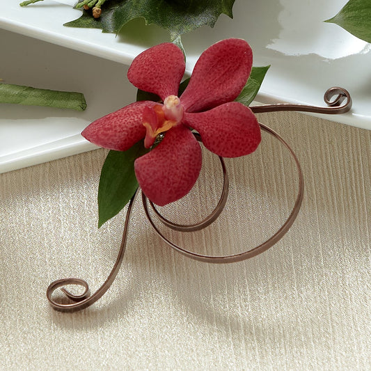 Red Mokara Boutonniere – CARLOS BLOOMS & EVENTS, Garnerville NY